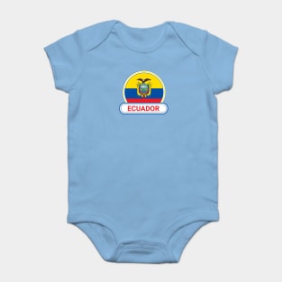 Ecuador Country Badge - Ecuador Flag Baby Bodysuit